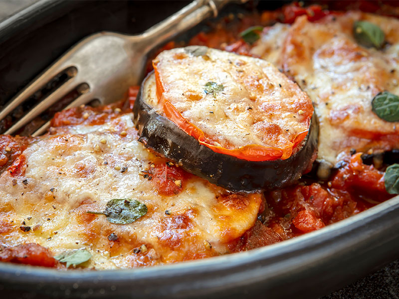 fırında kaşarlı patlıcan