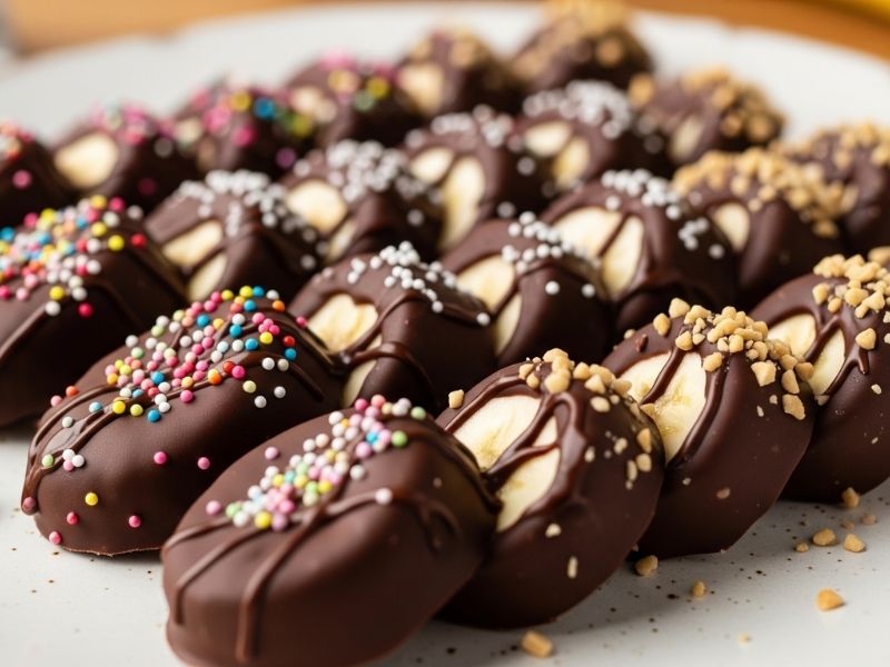 Çikolata Kaplı Muz Dilimleri