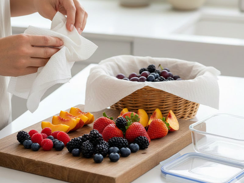 Meyveleri Temiz ve Kuru Saklayın