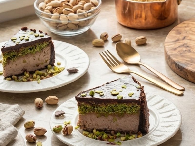 Yoğun Çikolatalı Cheesecake Dolgusu İpeksi Kıvam Sağlıyor