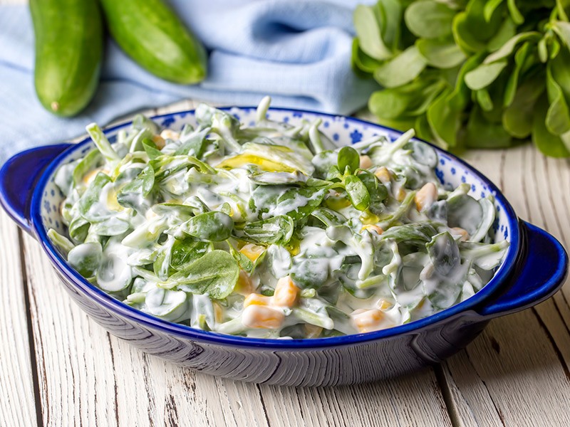 Semizotu Yoğurtlu Salata