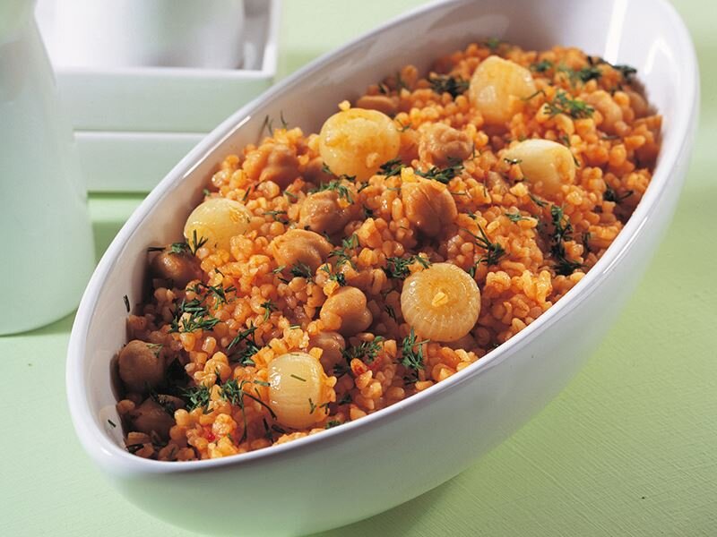 nohutlu bulgur pilavı