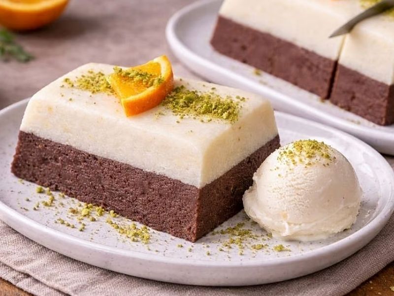 Portakallı İrmikli Kesme Muhallebi Tarifi