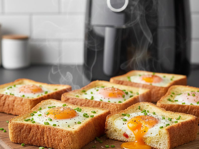 Airfryer Çıtır Yumurtalı Ekmek