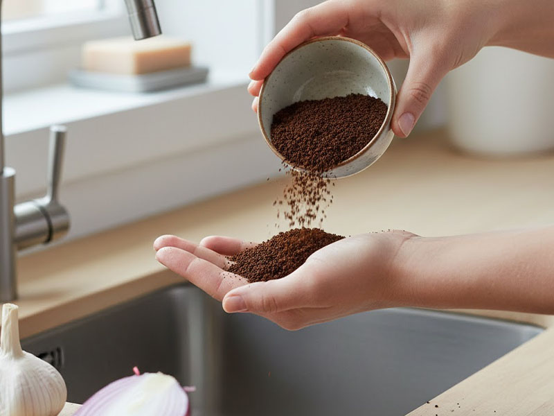 Ellerdeki Soğan ve Sarımsak Kokusunu Giderme