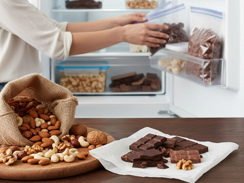 Kuruyemiş ve çikolata