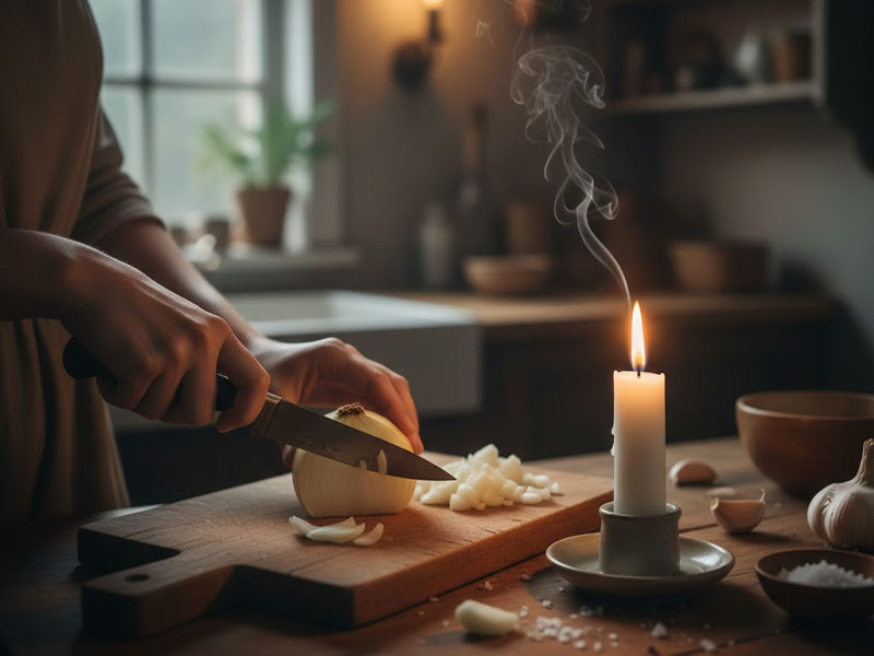 Soğan Keserken Mum Yakmak