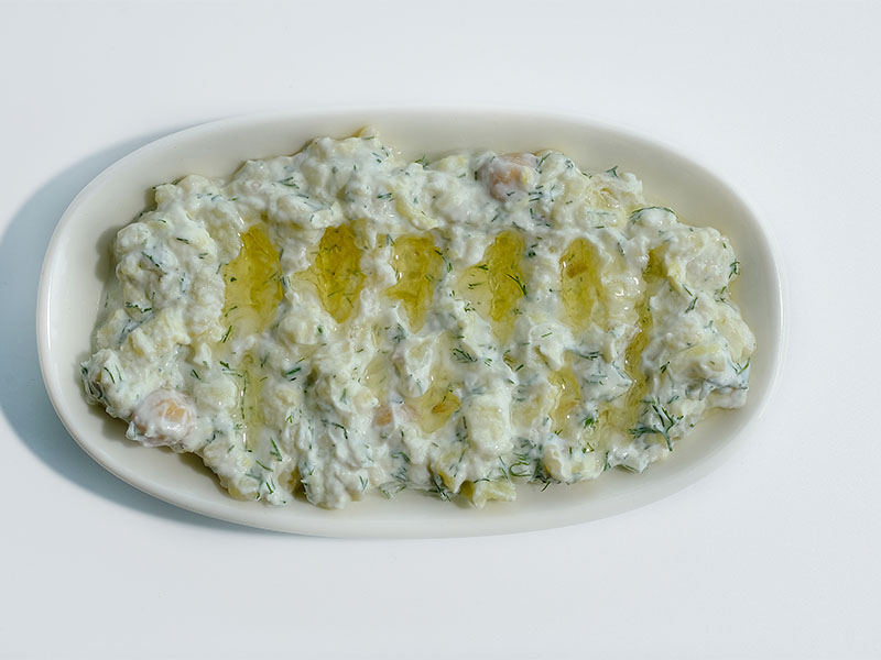 yoğurtlu kabak mezesi