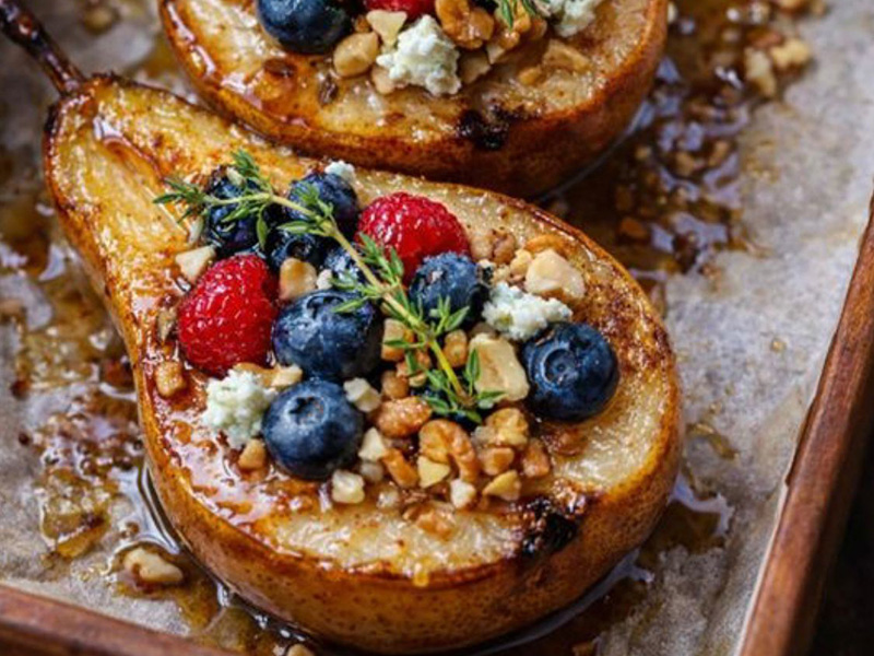 fırınlanmış armut