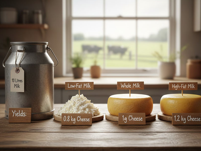 Sonuç olarak süt miktarı