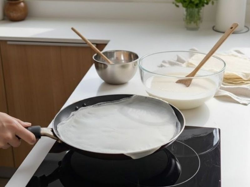 İncecik Güllaç Yaprakları İçin Pişirme Tekniği