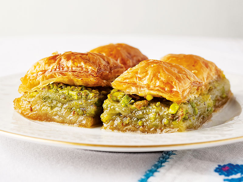 fıstıklı vegan baklava