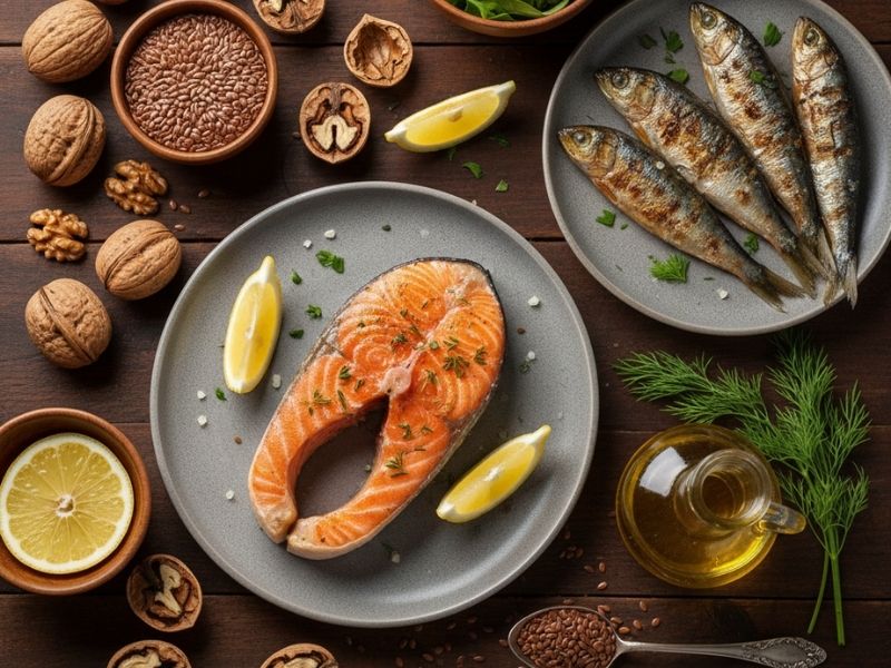 Omega-3 ve Sağlıklı Yağlar: Somon, Ceviz ve Keten Tohumu