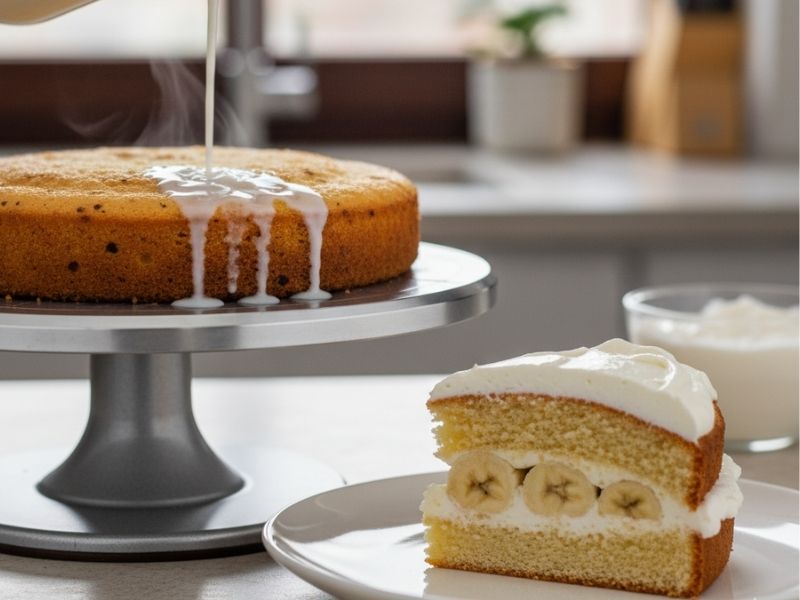 kekin süt ile ıslatılması