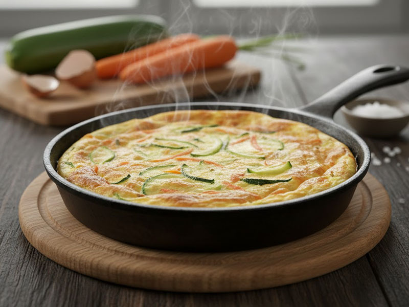 Fırında Sebzeli Omlet