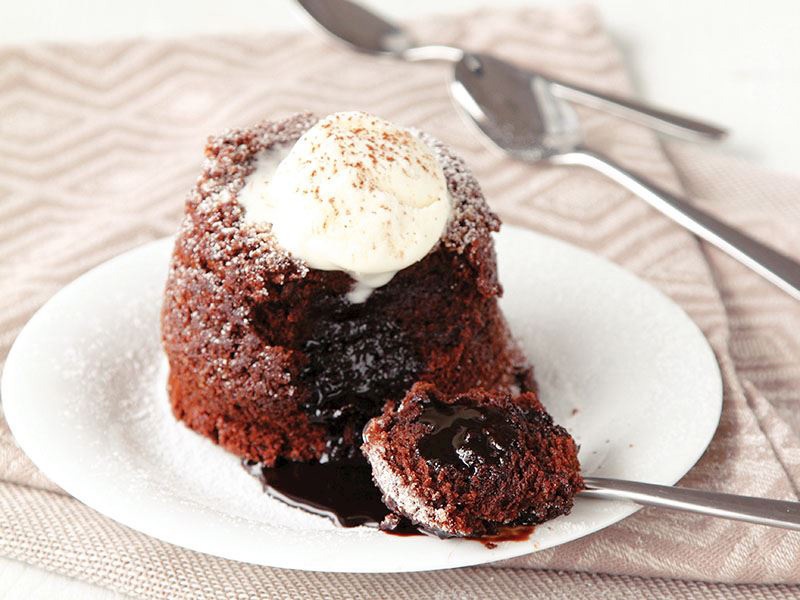 Limon Aromalı Çikolatalı Sufle