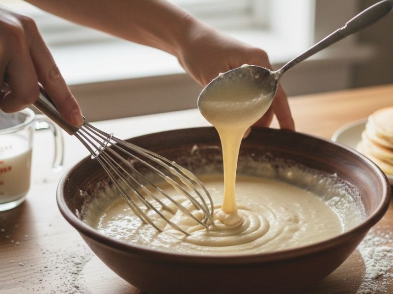 Hamur Fazla Karıştırılmamalı, Kıvamı Akışkan Olmalı