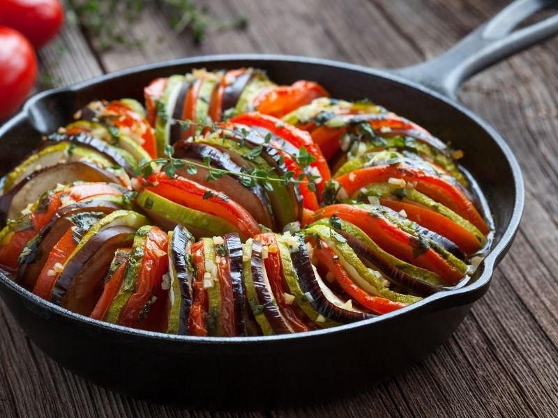 Ratatouille Temelini Oluşturan Sebzeler 