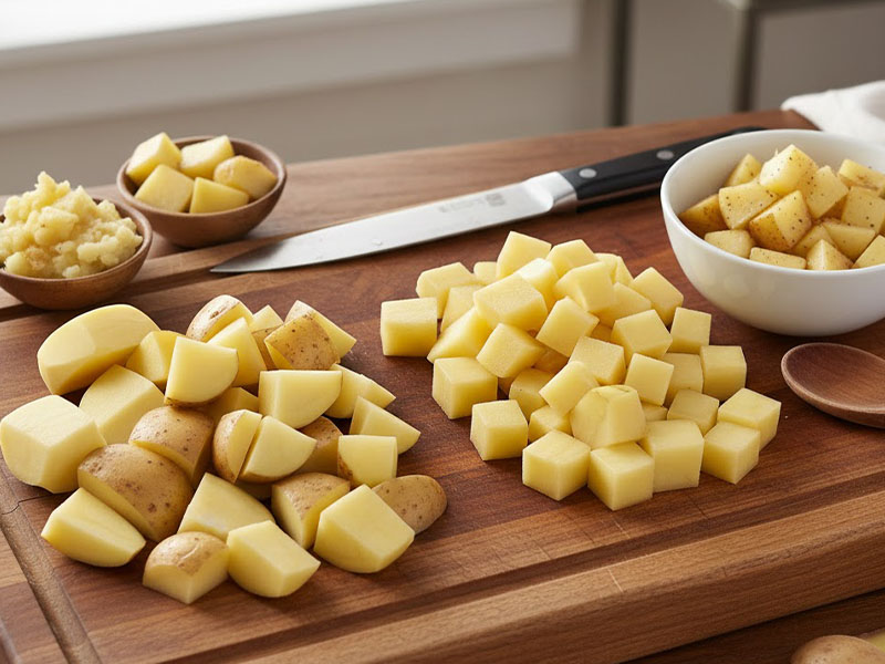Patatesleri Eşit Boyutta Kesmek