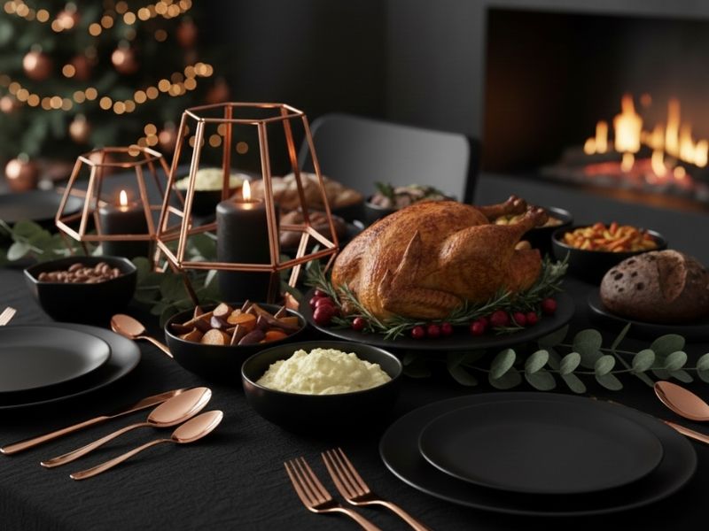 Endüstriyel Modernizm (Bakır ve Siyah)