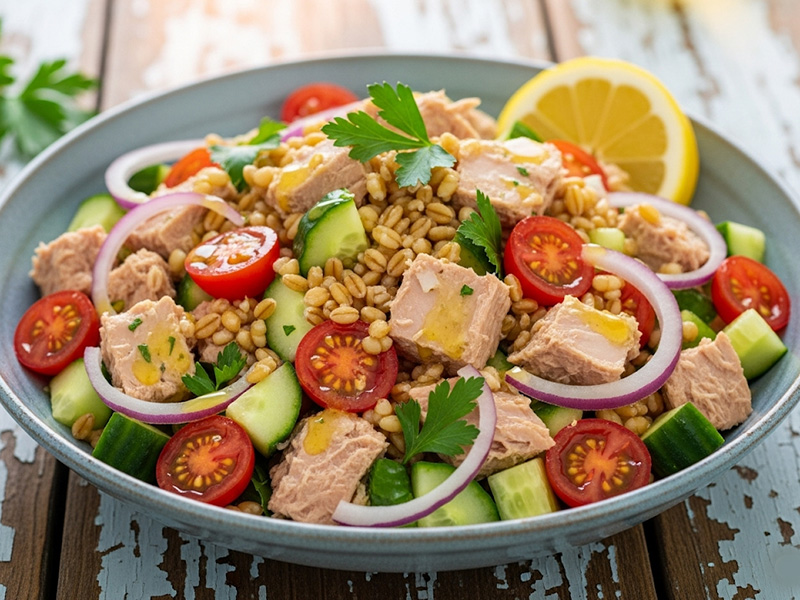 Ton Balıklı Buğday Salatası