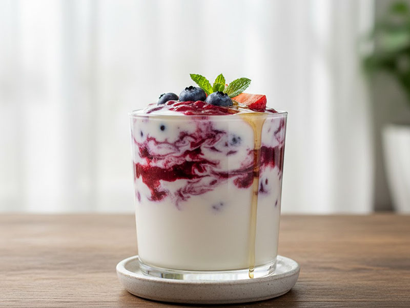 Kefir ve Meyve Karışımı