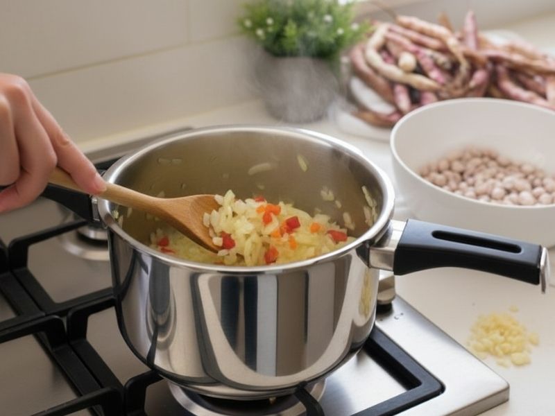 Düdüklü Tencerede Yağ ve Soğan Kavurma İşlemi