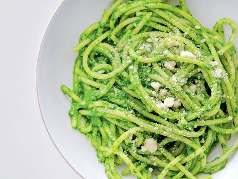 kaju pesto kremalı sebze makarna