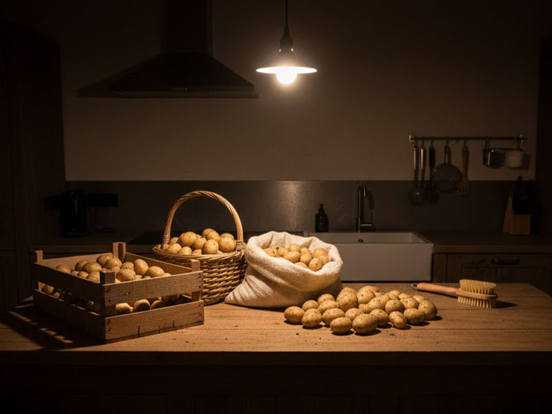 Patatesleri Yıkamadan Saklama