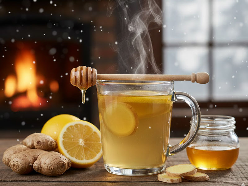 Zencefilli Ballı Sıcak Su