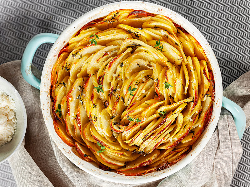 Fırında Kaşarlı Patates