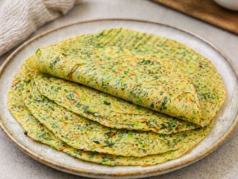 Kabaklı Yeşillikli Krep