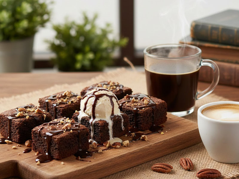 Islak Brownie Dilimleri