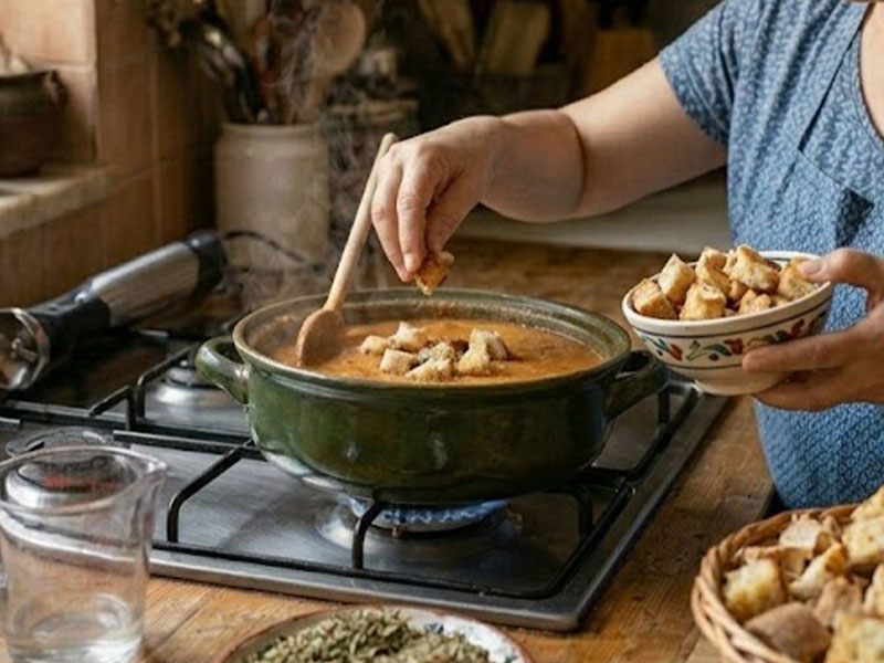 Ekmek veya Kruton Katmak