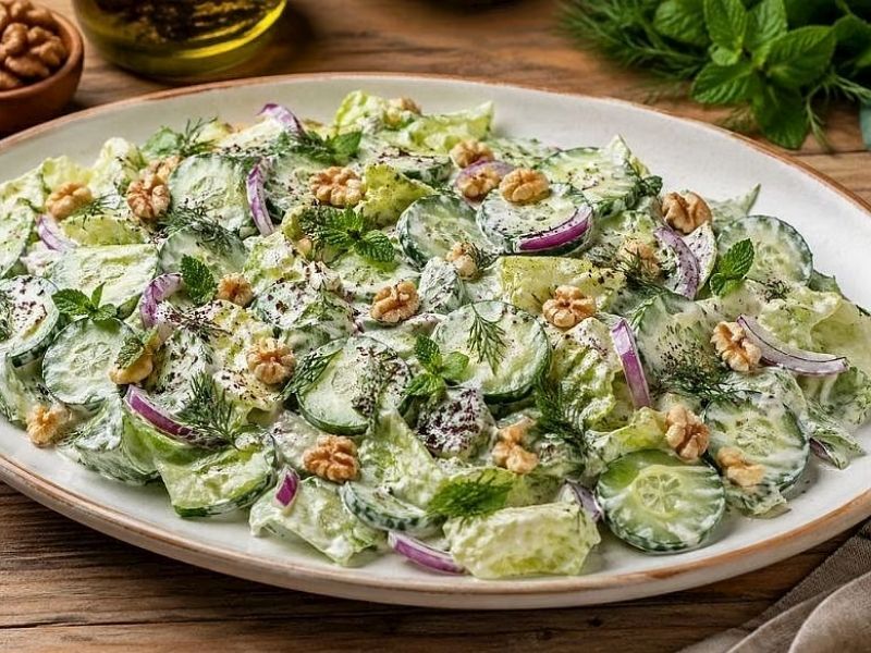 Yoğurtlu Marul Salatası Tarifi