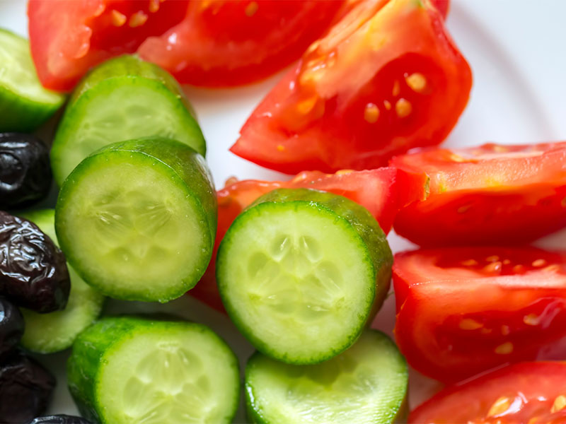 Domates, Salatalık ve Yeşillikler