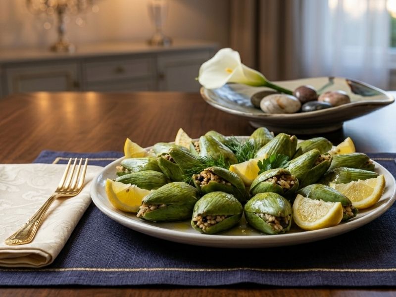 Yaprakların Kapatarak Midye Görünümü Verin