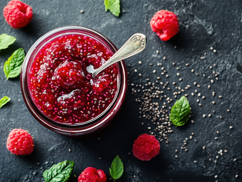 Chia Tohumlu Ev Yapımı Reçel (Pişirmeden)