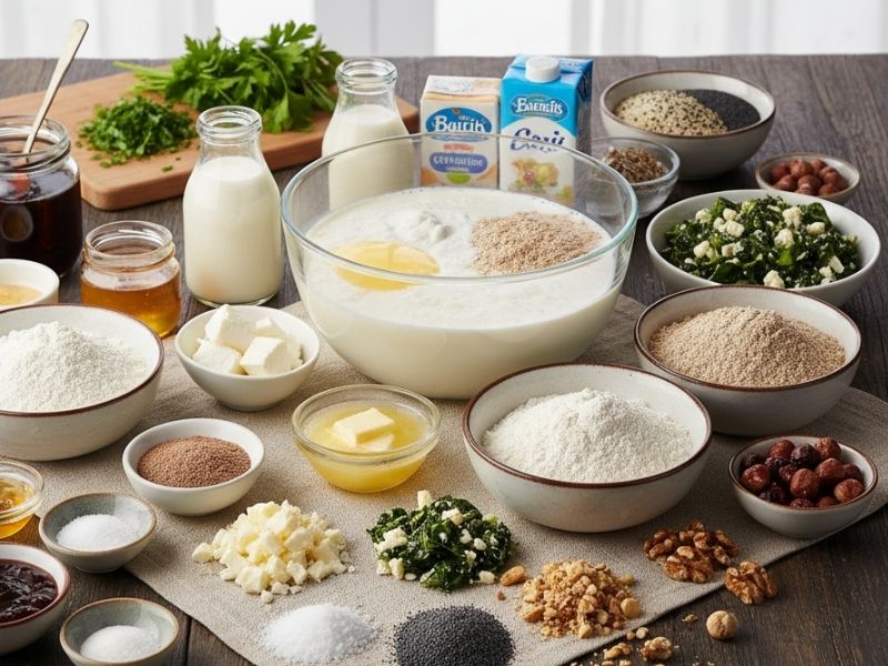 10 dakikada pamuk gibi poğaça Tarifi Malzemeleri İçin Alternatif Öneriler: