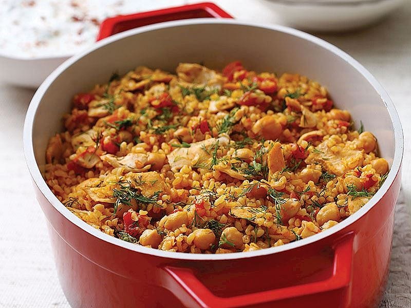 Nohutlu Ve Tavuk Etli Bulgur Pilavı