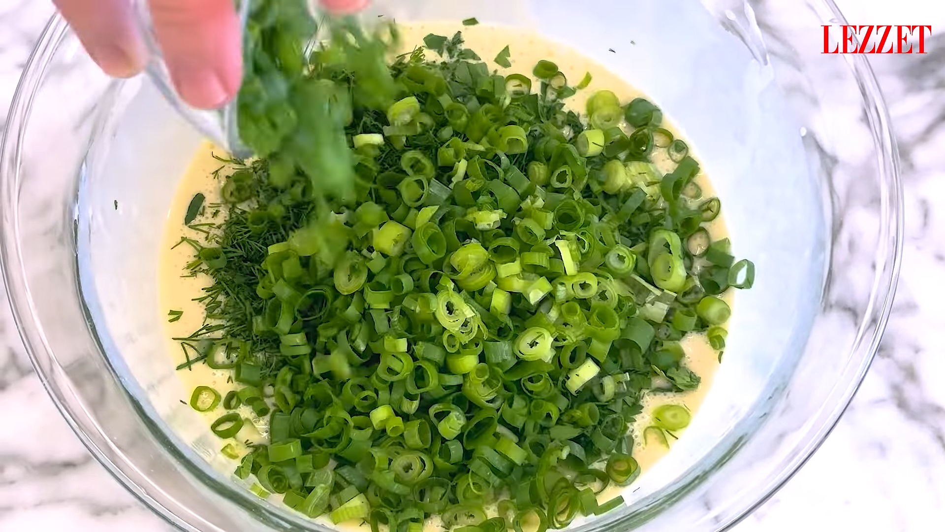 yeşillik eklenen kaygana harcı