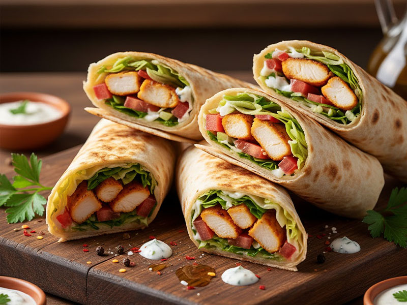 Lavaşta Tavuk Dürüm