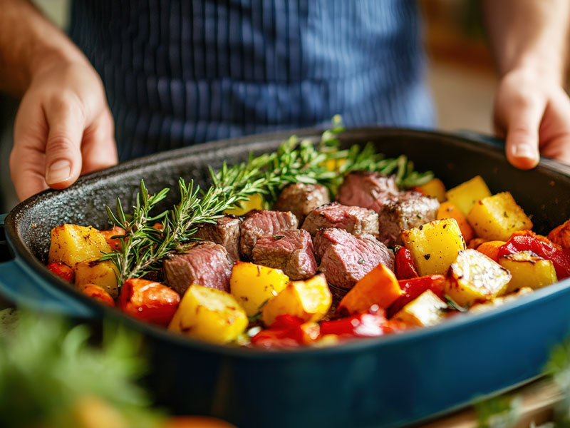 Protein ve Sebzeli Bir Tabak