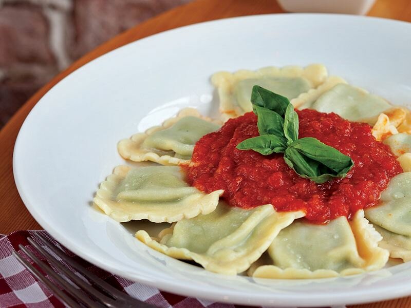 ıspanaklı ricotta peynirli ravioli