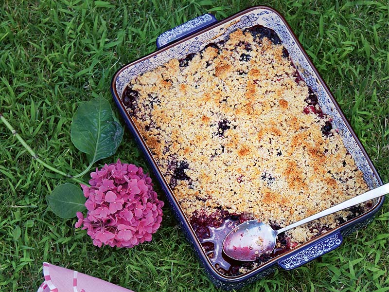 yaban mersinli crumble