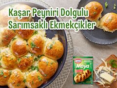 Kaşar Peyniri Dolgulu Sarımsaklı Ekmekçikler