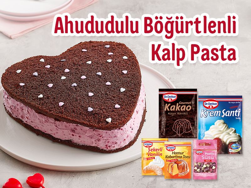 Ahududulu Böğürtlenli Kalp Pasta