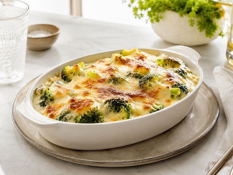 Beşamel Soslu Fırında Brokoli Tarifi