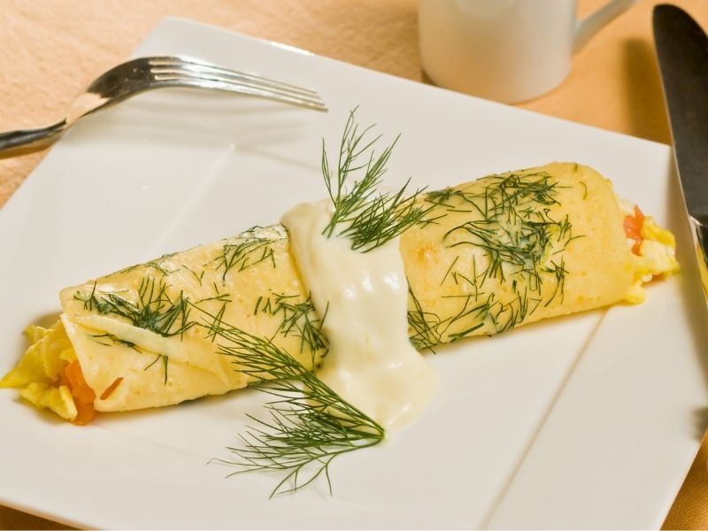 Beşamel soslu omlet