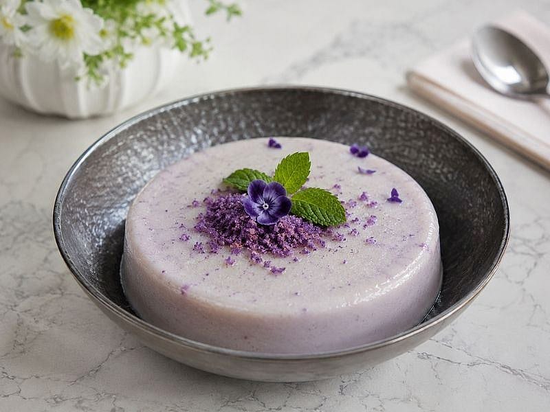 ÇİÇEK AROMALI MENEKŞELİ İRMİKLİ SÜTLÜ TATLI TARİFİ